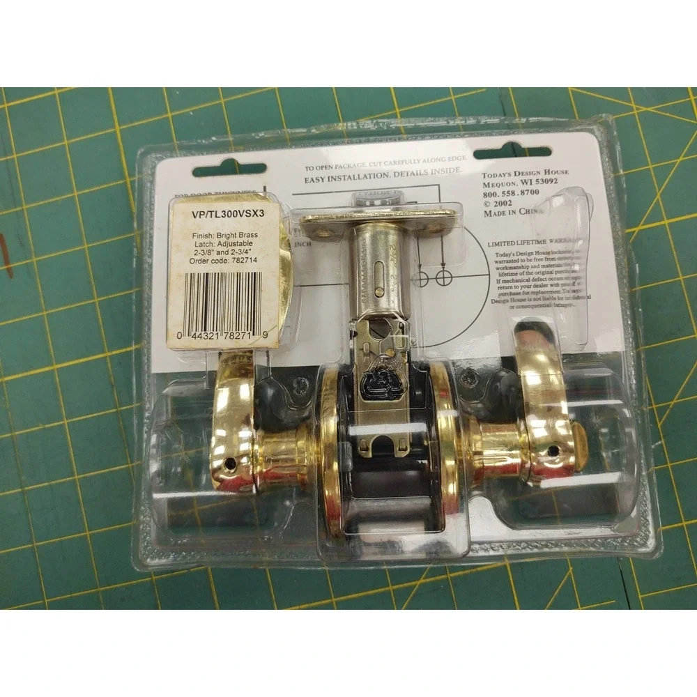 Design House bed & bath turn button locking Reversible Lever Handle VP/TL300VSX3